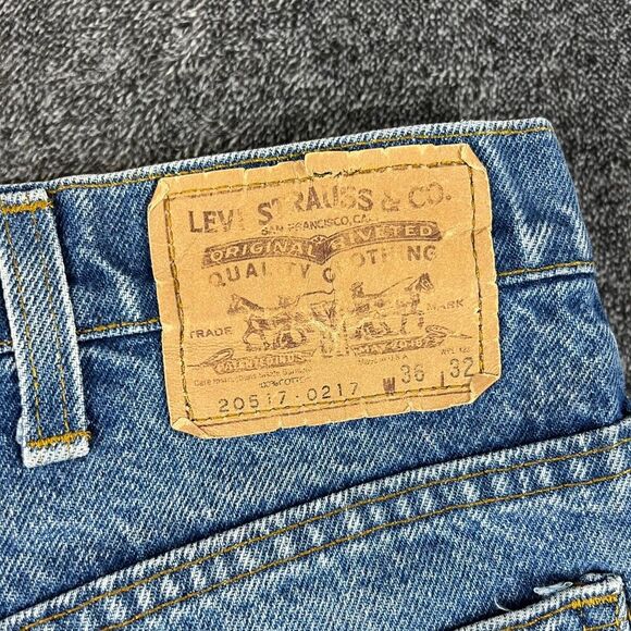 Vtg Levi's Orange Tab Boot Cut 217 Men's 36X32(34X31) Blue Denim Jeans - Picture 12 of 14